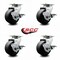 Service Caster Tool Box Caster Wheel Set 4'' Polyolefin Swivel Casters, 4PK TOOL-SCC-20S420-POB-TLB-4 - alternate 2